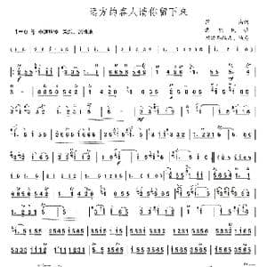 远方的客人请你留下来_歌谱投稿_词曲: 唐俊乔编曲