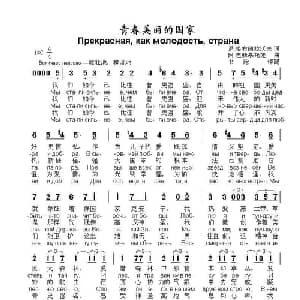 青春美丽的国家Прекрасная как молодость страна_外国歌谱_词曲:尼.多布朗拉沃夫 阿.巴赫慕托娃