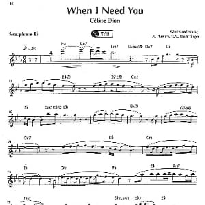 萨克斯谱 | When I Need You