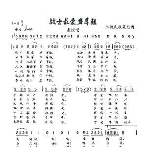 战士最爱穿草鞋_歌曲简谱_词曲: 王健民收集记谱