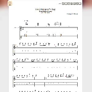 one sumer's day 吉他谱