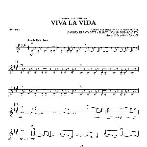 小提琴谱 | VIVA LA VIDA 第二小提琴分谱