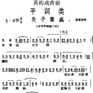 黄梅戏谱 | 黄梅戏曲调平词类 失子惊疯