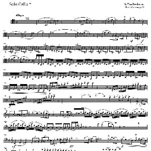 贝多芬 C大调三重协奏曲 第一乐章 作品56 大提琴分谱