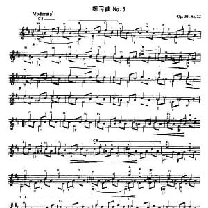 费尔南多 索尔 古典吉他练习曲 No.5 吉他谱 ​费尔南多 索尔 Fernando Sor 1778 1839
