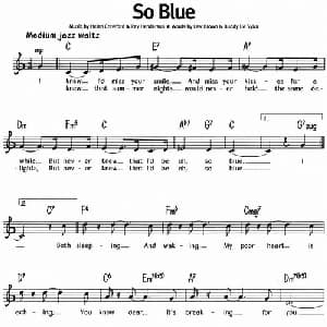 蓝调音乐:So Blue_外国歌谱