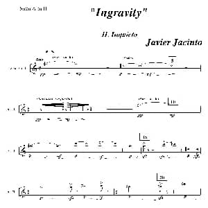 萨克斯谱 | Ingravity 第二乐章 第二中音萨克斯分谱 Javier Jacinto