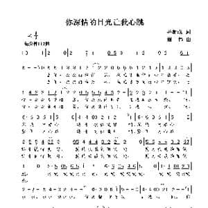 你深情的目光让我心跳_歌曲简谱_词曲:孙朝成 谢伟
