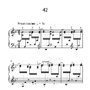 练习曲 42 钢琴谱