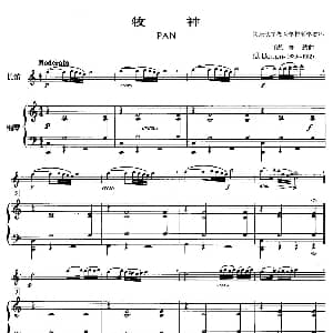 长笛曲谱 | 牧神 长笛 钢琴伴奏 唐约