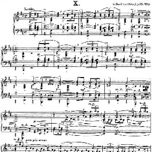 拉赫玛尼诺夫 钢琴前奏曲21 B小调 Op.32 No.10 钢琴谱 拉赫玛尼诺夫