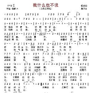 我什么也不说_歌曲简谱_词曲:银燕 康河