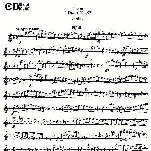 长笛曲谱 | 3 Duets K.157 之第一长笛 二重奏三首 K157号 Mozart 莫扎特