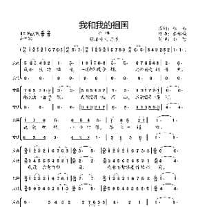 我和我的祖国_歌曲简谱_词曲:张藜 秦咏诚