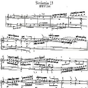 Sinfonia 13 BWV 799 钢琴谱