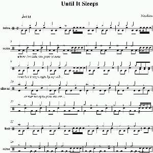 Metallica Until it sleeps 爵士鼓谱