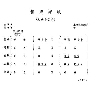 锦鸡拖尾 打击乐合奏