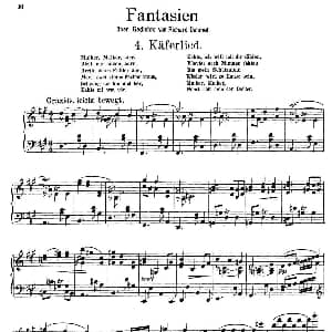 Fantasien über Gedichte von Richard Dehmel Op.9 钢琴谱 亚历山大 封 泽姆林斯基 Alexander von Zemlinsky