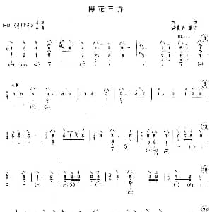 琵琶谱 | 梅花三弄 汤良兴改编