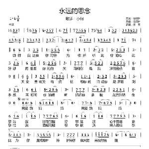 永远的思念_通俗唱法乐谱_词曲:徐宗林 徐宗林