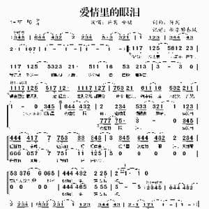 爱情里的眼泪_歌谱投稿_词曲:许嵩 许嵩