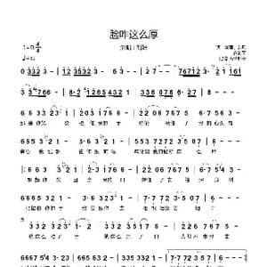 脸咋这么厚_歌谱投稿_词曲:贰强 艺风 多剑平