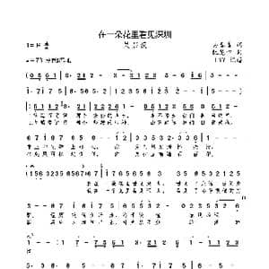 在一朵花里看见深圳_歌曲简谱_词曲:易春雷 阮昆申