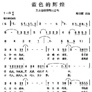 蓝色的辉煌_通俗唱法乐谱_词曲:陶思耀 陶思耀