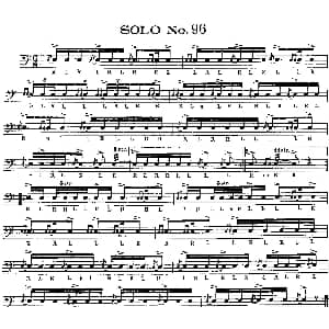 美国军鼓 SOLO No.96 100 爵士鼓谱