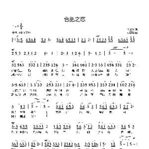 合肥之恋_歌曲简谱_词曲:沈小冰 刘启明
