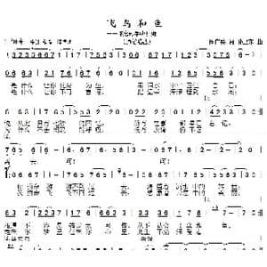 飞鸟和鱼_歌曲简谱_词曲:周广兵 孙卫东