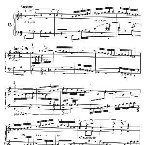 三部创意曲 No.13 钢琴谱 巴赫 巴赫