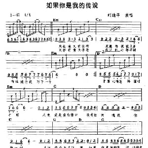 如果你是我的传说 吉他谱 刘德华