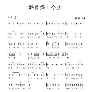 醉翁操 今生_歌曲简谱_词曲:蒋燕 蒋燕