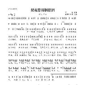 梨花带雨胭脂泪_歌曲简谱_词曲:可泽 可泽