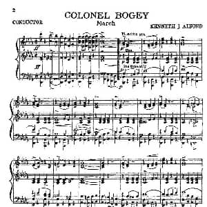 Colonel Bogey 钢琴谱 K J Alford
