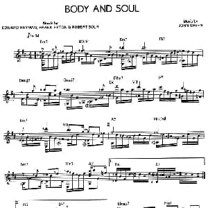 BODY AND SOUL 吉他谱