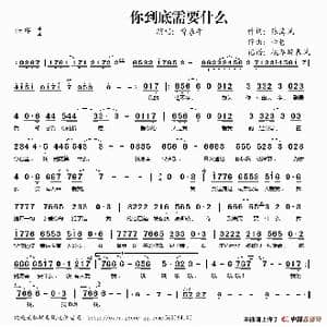 你到底需要什么_歌谱投稿_词曲:张海风 六哲