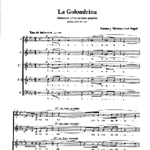 La Golondrina_外国歌谱