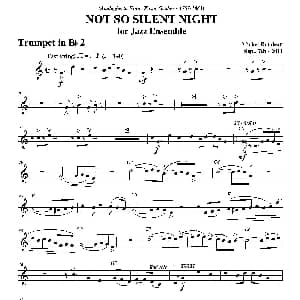 NOT SO SILENT NIGHT 第二降B小号分谱