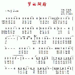 梦的翅膀_歌曲简谱_词曲:于翰森 李需民