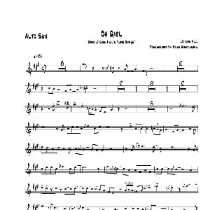 萨克斯谱 | Oh Girl 中音萨克斯