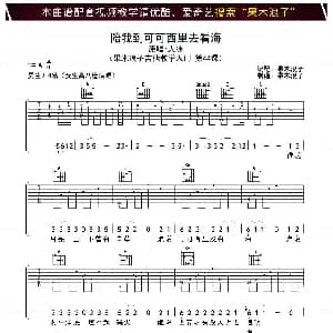 陪我到可可西里去看海 吉他谱 大冰 大冰 大冰
