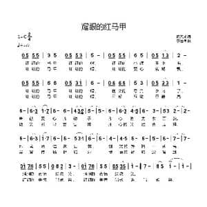 耀眼的红马甲_歌曲简谱_词曲:杨天成 李运伟