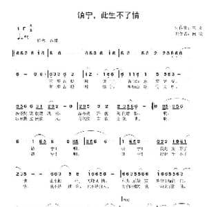 镇宁,我此生不了情_歌曲简谱_词曲:王, 文 向 往