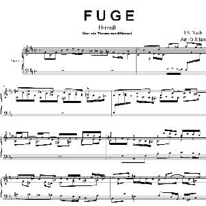 Fuge h moll 钢琴谱