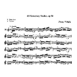 小提琴谱 | 40首小提琴初级技巧练习曲之18 弗朗茨 沃尔法特