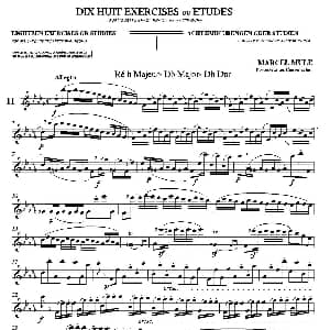 萨克斯谱 | 18 Exercicios ou Estudos de Marcel Mule Enelruy Lira 马瑟 穆勒18首练习曲—11 Marcel Mule 马瑟 穆尔