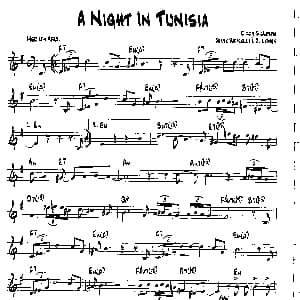 A NIGHT IN TUNISIA 降B爵士乐谱