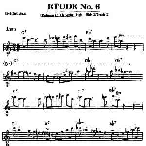 萨克斯谱 | ETUDE No.6 高音萨克斯超吹练习曲